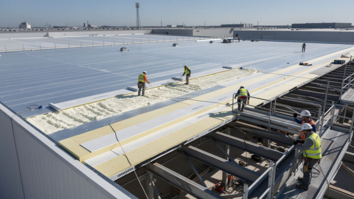 découvrez des solutions performantes d'isolation de toiture industrielle adaptées aux grands bâtiments pour optimiser l'efficacité énergétique et le confort.